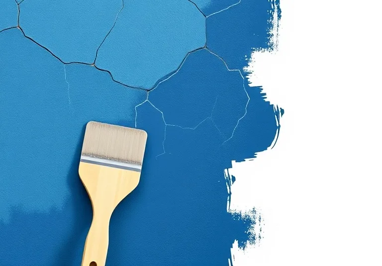 Ponçage et rebouchage des fissures avant mise en peinture